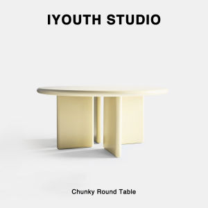 Creative Colored round Table Benf Memphis Yellow Cream Style Dining Table Nordic Minimalist Blue Pink Table Artistic Home Furniture