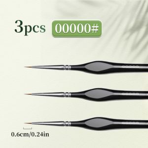00000 Fine Tip Paint Brush Set for Acrylic Models Mini  Miniature Detail  Nylon Hair Thin Extra Fine Paintbrushes