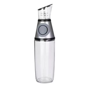 Oil Dispenser Bottle Olive Oil Dispenser with Measuring Scale Pump Clear Glass Drip Free Oil Pourer for Kitchen Cooking Baking