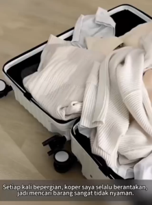 Travel Pouch Mini  Motif Karakter Transparan Serbaguna MakeUp Kosmetik Organizer Anti Air