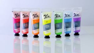 Mont Marte Fluoro Acrylic Paint 50ml - Vibrant Glow-in-the-Dark Art Supplies
