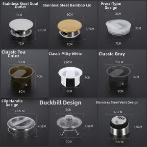 TEKANAI | White Plastic Eight-sided Stripe Pitcher Lid