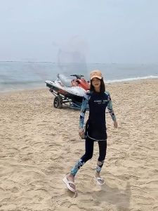 ชุดดําน้ํา ชุดว่ายน้ําแขนยาว 3 ชิ้น ขายาว สำหรับผู้หญิง ชุดว่ายน้ํากัน UV ระบบร้อนได้ 6278