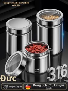 AKL | Hộp Chứa Trà Chống Ẩm Di Động Inox 316
