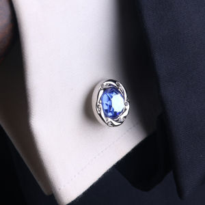 French Style Shirt Sky Blue Crystal Cufflinks Cufflink Men Cufflinks Business French Cuffs Mens and Womens Gift Box