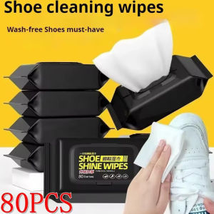 80pcs Disposable Shoes Wipes for Sneakers / Portable Powerful Cleaning Wipes / White Shoe Artifact Cleaning Tools / Sneakers Quick Stain Removal Wipes
