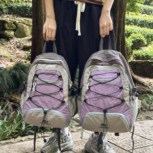 2025 New Travel Backpack Outdoor Climbing Bag Double Shoulder Large Capacity Mens Student Color Block School Bag Computer Bag