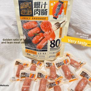 Meat Sausage Explosion Juice Hot Dog Instant Snack Barbecue Party Food Chinese Dry Cured Meat Products Flavor Sausage