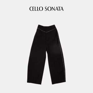 Cello Sonata | Full Wool Fringed Tied Sleeveless Poncho