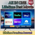 All in one Netflix/Amazon Prime/Disney+/HBO/Apple TV+Movie Premium App Lifetime. 