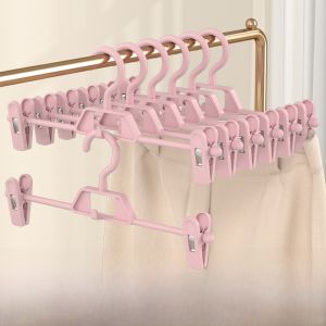 No-Trace Underwear Drying Rack with Clips Nordic Style Plastic Clothes Hanger for Bras Pants Undergarments Home Use