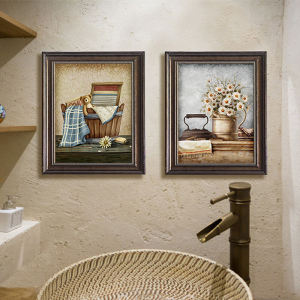 Bathroom Hanging Painting Waterproof Punch-free Tile Painting Toilet Bathroom Hotel Bathroom American Restaurant Decorative Painting