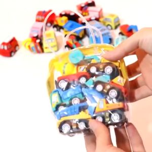 Túi 6 Món Đồ Chơi chạy cót Kéo Lại Xe Đồ Chơi Xe Di Động Xe Cứu Hỏa Kỹ Thuật Xe Mô Hình Xe Ô Tô Mini Đồ Chơi