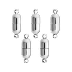 Bộ 5 Móc Khóa Từ Tính Bằng Đồng Đầu Nối Chắc Chắn Để Làm Đồ Trang Sức Vòng Tay Dây Chuyền Bằng Dây Da Tự Làm