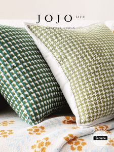 Nordic Style Green Pillowcase Luxury Vintage Sofa Living Room Home Decor JOJOS L. PD.Jue Simple Modern Inner Core Other