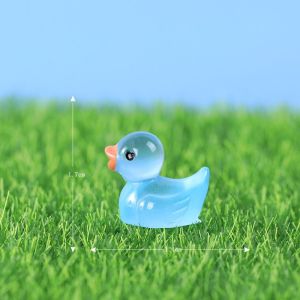 Ready Stock  Cute Miniature Duck Ornament Cute Mini Resin Duck Glow In The Dark Landscape Aquarium Decoration  Garden Decorations