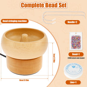 Bead Stringing Machine Spinner for Bracelets Making Gift for Girls Clay for Electric with Needle and Thread Bracelets Necklaces