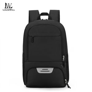 LouisWill Sports Backpack  Mens Fashion Oxford Cloth Backpack Water Resistant Backpack Independent Shoe/Ball Compartment  Large Capacity for Students/ Outdoor Sports/Training/ Football And Basketball