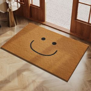 VIKAMA Thảm Cửa Chữ Viết Tay Phong Cách Mộc Mạc Tối Giản Thảm Chống Trượt Phong Cách Hiện Đại Cho Lối Vào Trước Hiên Nhà Trang Trí Bằng Vải Polyester Chống Phai Màu