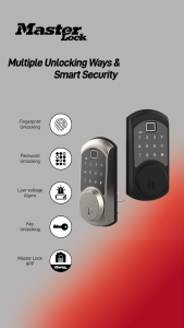 Master Lock Digital Door Lock Deadbolt Black