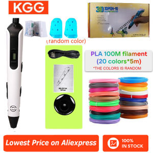 3D Printing Pen with PLA Consumables LCD 3D Graffiti Tool Friends Children Christmas New Year Birthday Gifts 9M Consumable