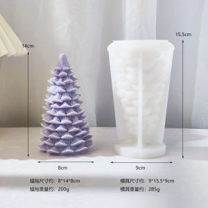 Large Christmas Tree Silicone Candle Molds Christmas Handmade Plaster Crafts Resin Crystal Mold DIY Candle Tool Christmas Gift