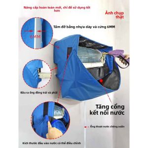 FEIZHUXIANSEN | Bao Che Làm Sạch Máy Lạnh Có Túi Thu Nước 1-3 HP Thông Dụng