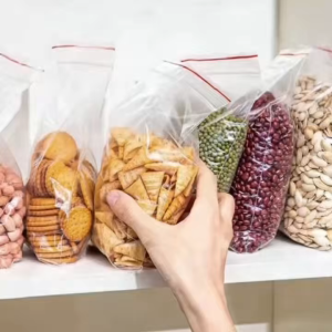 Thickened Clear Resealable Zip Lock Bags Self-Adhesive Sealing Plastic Bags for Food Storage & Organizing