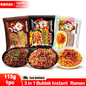 BIBIZAN 113g Spicy Hot Chicken Instant Noodles Jjajang Cheese Korean Food Buldak Ramen 1 pack