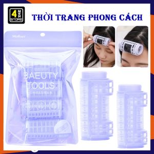 SET 4 Lô Uốn Tóc Mái Tự Dính Tiện Dụng Cho Nữ - Kẹp Phồng Chân Tóc Uốn Mái Thưa Hàn Quốc Tiện Dụng - Ống Cuốn Tóc Xoăn Tự Dinh - Dụng Cụ Uốn Tóc Tạo Kiểu