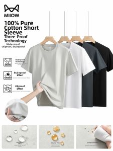 MiiOW | Oil-proof Casual Loose Short-sleeve Cotton T-shirt