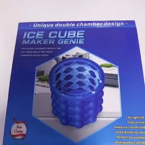Magic Ice Cube Maker Genie Silicone Rubber Tray Molds Saving Ice Bucket Space Saving Bottle Holders Cooler