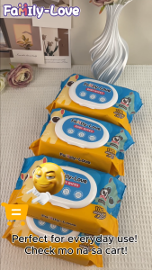 Unscented Baby Wipes 100 Sheets x 3 Packs Wet Wipes for Baby 300 Sheets Total | Family-Love