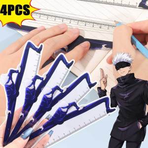 Anime Character Straight Ruler Japanese Anime Man Straight Rules Funny Cartoon Transparent Acrylic Drawing Measuring Rules Students Creative Scale Ruler Office Stationery