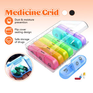 Weekly Pill Box Organizer 3 Times a Day Bekas Ubat Pill Portable Travel Medicine Tablet Capsule Box Storage Pill Case 药盒