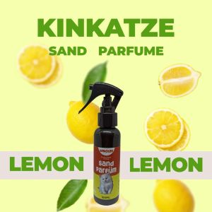 Kinkatze Parfum Pewangi Pengharum Pasir Kucing Penghilang Bau Kotoran Kucing | Penghilang Bau Pesing Pup Pipis Kucing Spray 100 ml Aroma Lemon