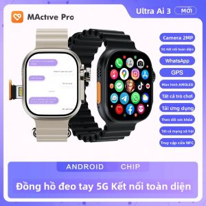 Đồng Hồ Thông Minh Microwear Ultra AI3 4G Android 10 Với Camera AMOLED HD GPS WiFi Bluetooth Theo Dõi Thể Thao Sức Khỏe Nhịp Tim
