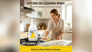 Kitchen Oil Cleaning Spray Powerful Degreaser for Stove & Hood Fast Cleaning300ml
