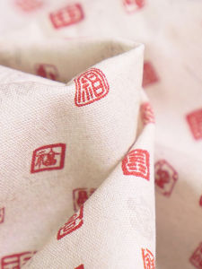 Vải Bạt Vải Cotton Nguyên Chất DIY Thủ Công Túi Đệm Trang Trí Nhà Vải Bạt Vải Bạt Bốn Anh Em Họa Tiết Chữ in