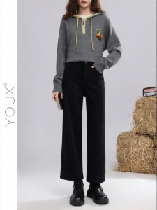 YOUXIANG | Quần Jeans Nữ Cao Waisted Cách Nhiệt