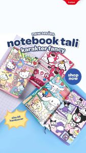 Notebook Hard Cover A5 Tali/ Diary Tali A5 Fancy 96 Lembar
