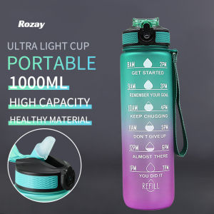 Aquaflask Sports Water Bottle Outdoor Travel Portable Leakproof Bottle with Straw Shoulder Strap Large Capacity