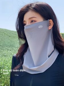 MiiOW | Mặt nạ chống nắng bằng lụa băng MiiOW dành cho nữ mùa hè mỏng nhẹ chống tia UV đeo tai khi đi xe đạp mặt nạ bảo vệ