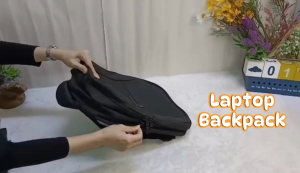 LORA Plain Laptop Backpack Business Bag with Compartment Durable Spacious School Work Travel