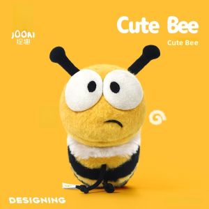 Cute Bee Plush Toy Sleeping Pillow Doll Girl Birthday Gift 360 Degree Rotatable Soft Fabric Stuffed Toy for All Ages