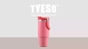 TYESO | Tyeso 600ML Vacuum Flasks Handle Dual-Drink Coffee Mug Stainless Steel Ice Cup Car Bottle Hot Cold Retention Drinkware