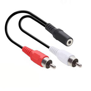 3.5mm To 2RCA Cable 3.5mm Jack Female To 2RCA Male Stereo Audio Adapter RCA Extension Cable for Phone Amplifier Speaker DVD Etc