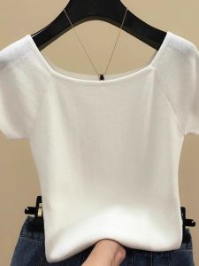DVDK | Sleeveless French Collar Lightweight T-shirt