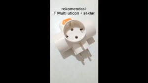 T Multi Uticon + Saklar on off / Stop kontak kaki 3