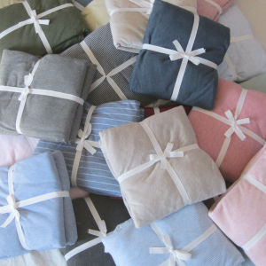 Pure Cotton Knitted Bed Canopy Single Piece Breathable Soft Childrens Skin-friendly Spring Autumn Naked Sleep Full Cotton Bed Sheet